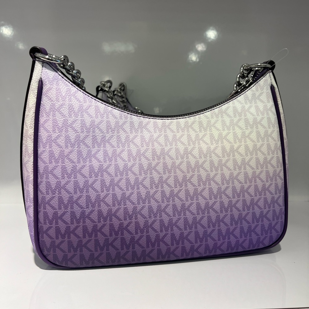 Michael Kors Large Purple Ombre Pouchette Crossbody - Picture 3 of 6